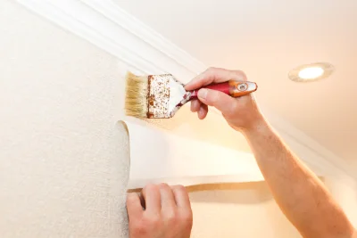 Pose de papier peint à Huisseau-sur-Mauves — revêtements muraux et toiles de verre